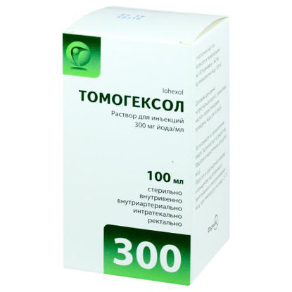 Фото Томогексол раствор для инъекций 300 мг йода/мл 100 мл